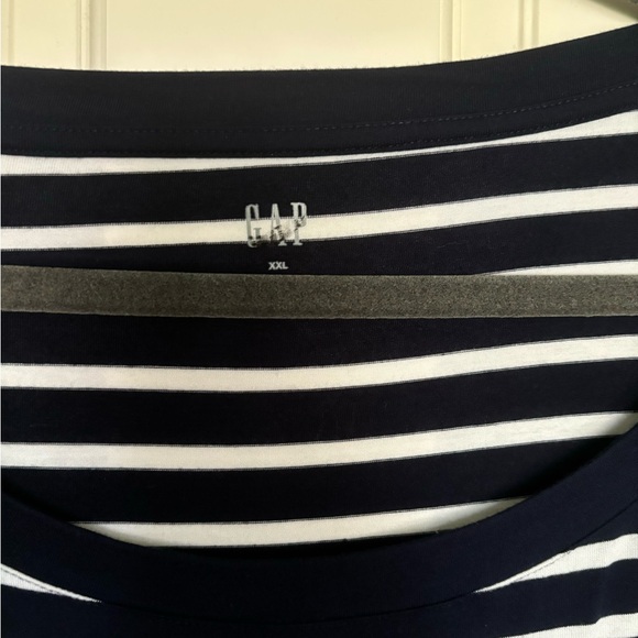 GAP Navy and white striped “luxe” tee. - Picture 3 of 4